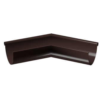 Внешний угол желоба 135˚ Stal Premium Шоколад, (RAL 8019)
