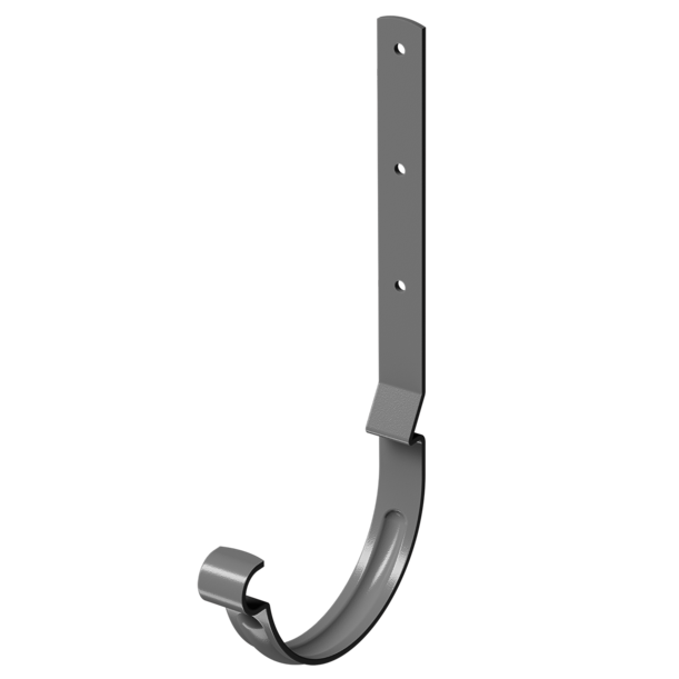 Карнизный крюк для желоба длинный Stal Standard, темно-серый - 1